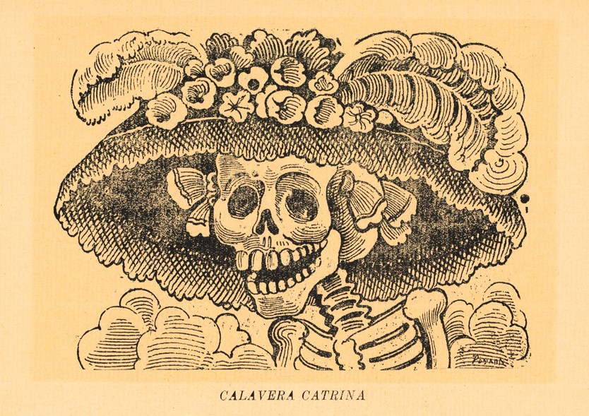 The original sketch of La Calavera Catrina