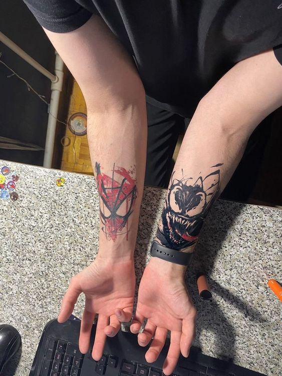 Image result for Marvel Minimalist | Marvel tattoos, Avengers tattoo,  Deadpool and spiderman