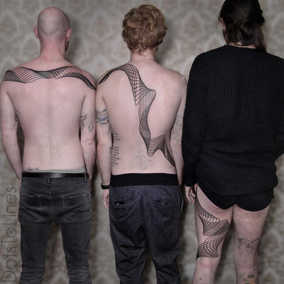 Chaim Makhlev's tattoo for three people