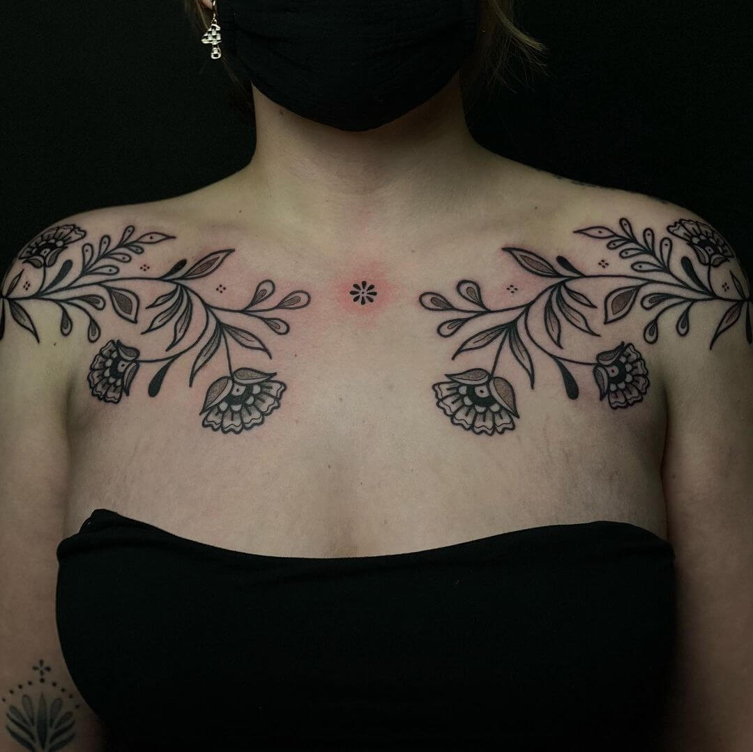 24 Collarbone Tattoo Ideas | POPSUGAR Beauty