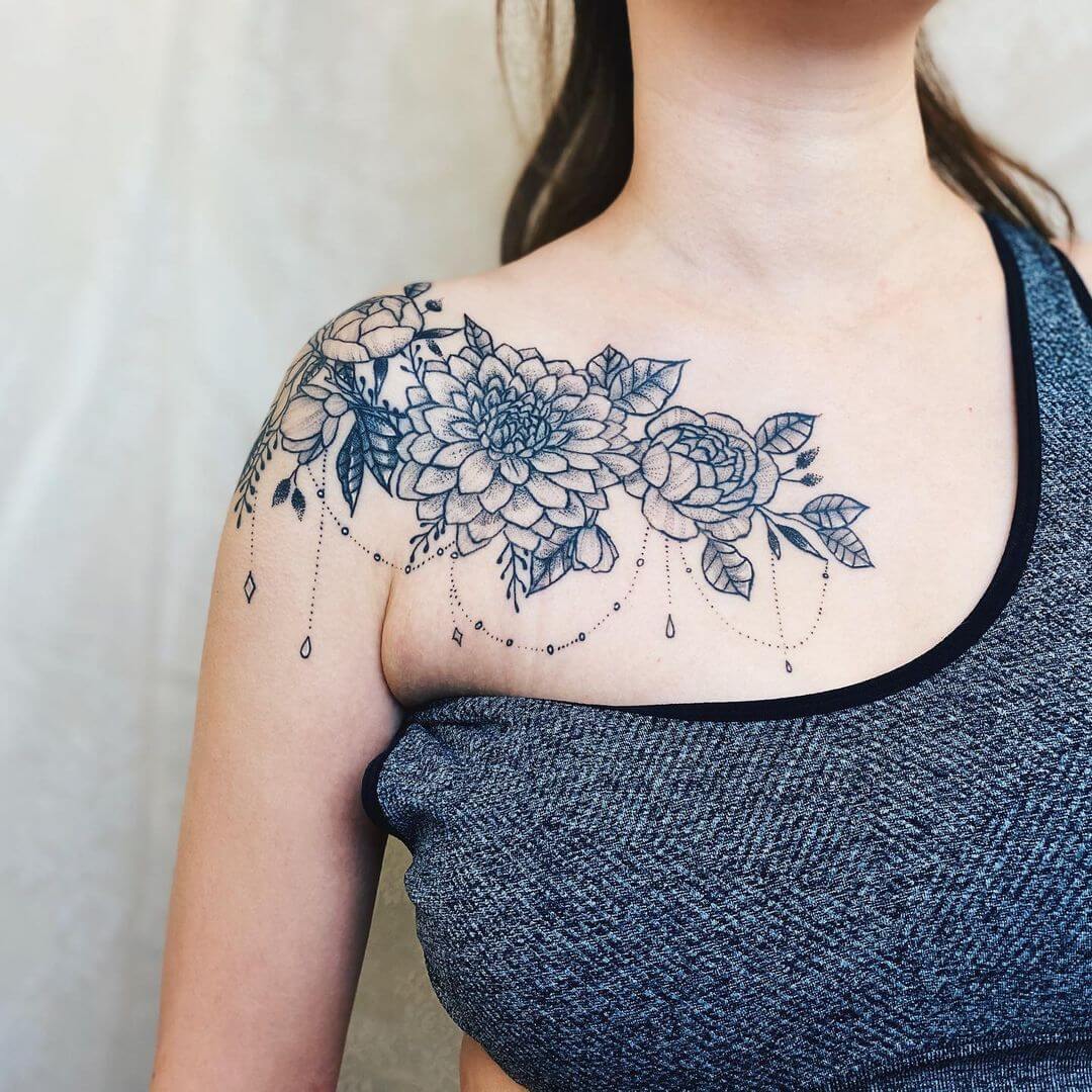 collar tattoo flower｜TikTok-sökning