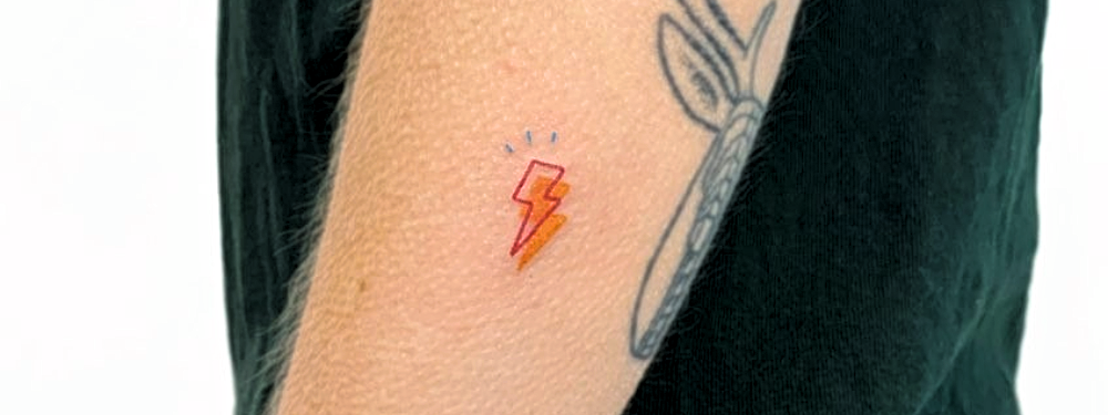 Simple lightning bolt tattoo on wrist | Lightning bolt tattoo, Bolt tattoo,  Tattoos