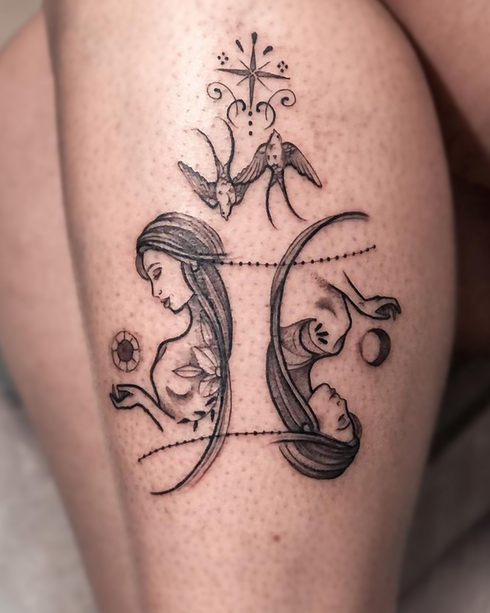 Tattoo uploaded by Lashay Evone • This on my lower left arm a gemini tattoo  • Tattoodo