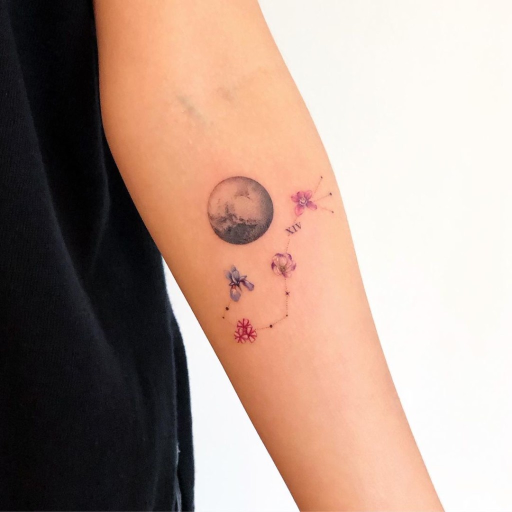 Pluto is the ruling planet for Scorpios, which is responsible for transformation and destruction. Of course, you can make it a central theme of your tattoo.