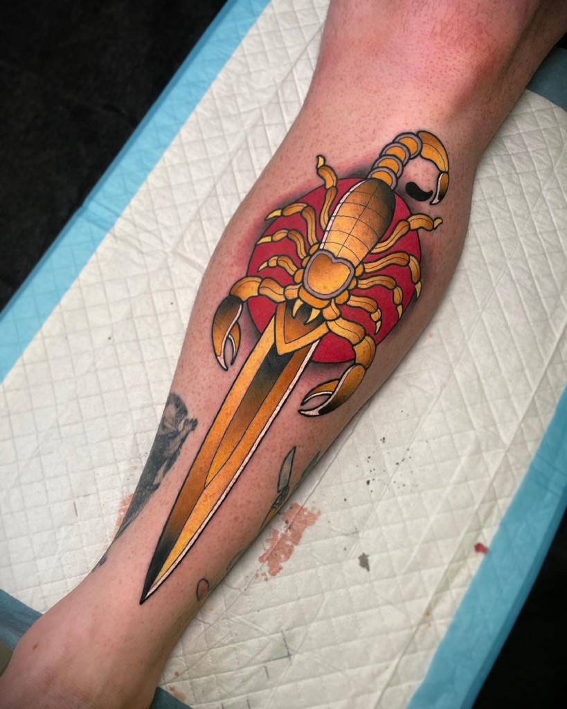 Sunset Tattoo — Scorpion and heart tattoo by Bernard Kwok