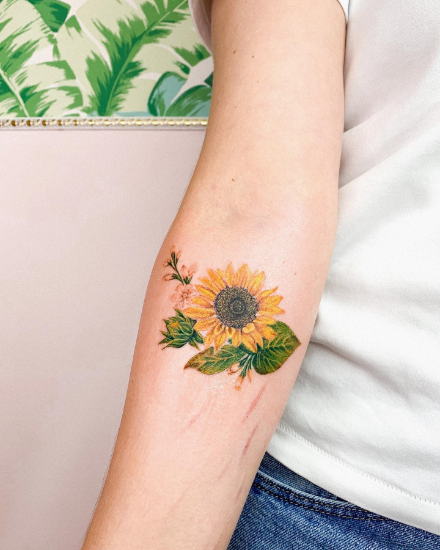 Buy Virgo Constellation Tattoo Sunflower Flower Tattoo Design Online in  India - Etsy