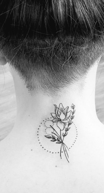 Seja Única Com Uma Tatuagem De Pescoço Feminino: 50+ Idéias Modernas