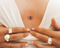 15 Tiny Evil Eye Tattoo Ideas to Ward Off Misfortune | Evil eye tattoo,  Hamsa tattoo design, Eye tattoo