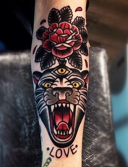 Love Panther Tattoo