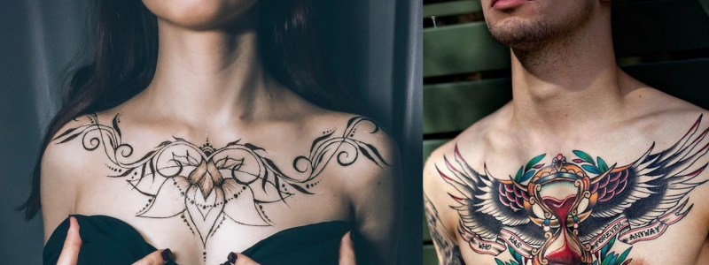 Female chest tattoo hires stock photography and images  Alamy