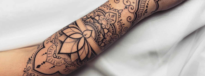 Mandala tatoo on a hand